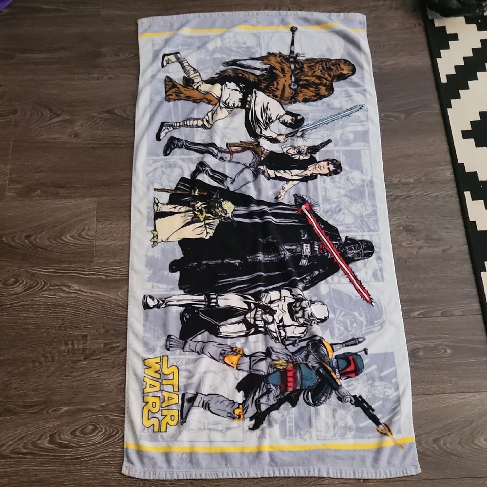 Star Wars Beach Towel Darth Vader, Stormtropper, Yoda, Han Solo + More 27X55IN